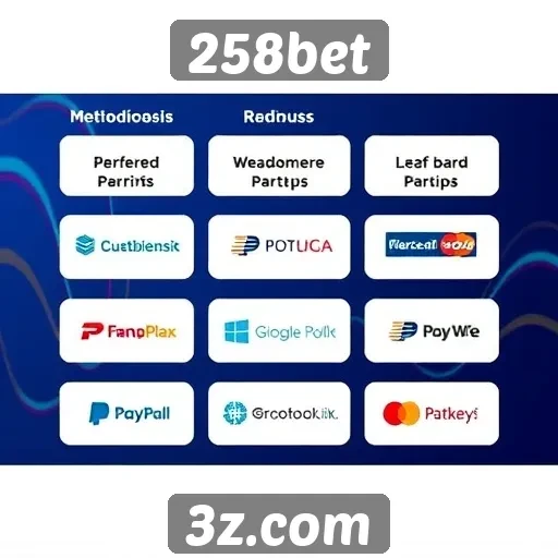 Métodos de pagamento disponíveis no 258bet